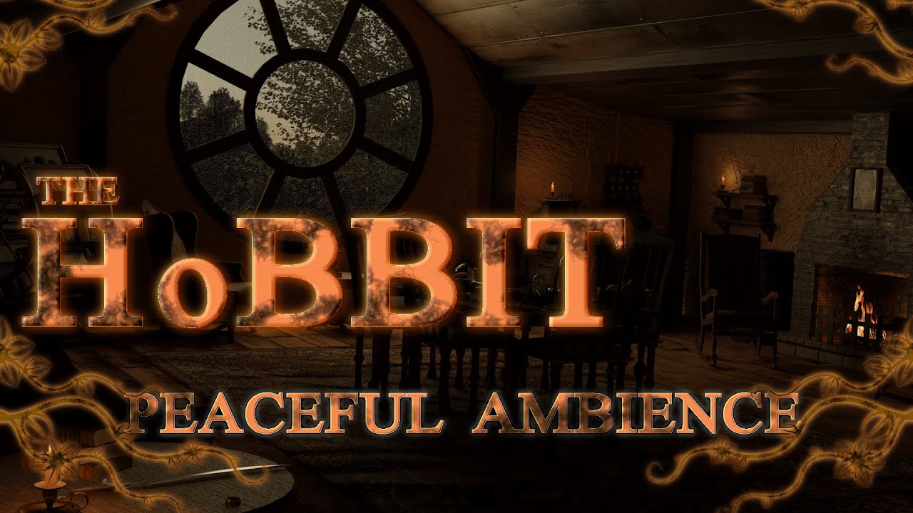 The Lord of The Rings |  Cozy Rain at The Hobbit Hole | Ambience & Relaxing Music