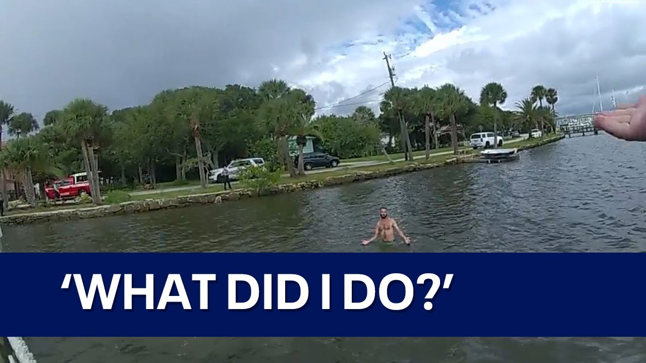 VIDEO: Florida deputy jumps in river to arrest accused boat burglar