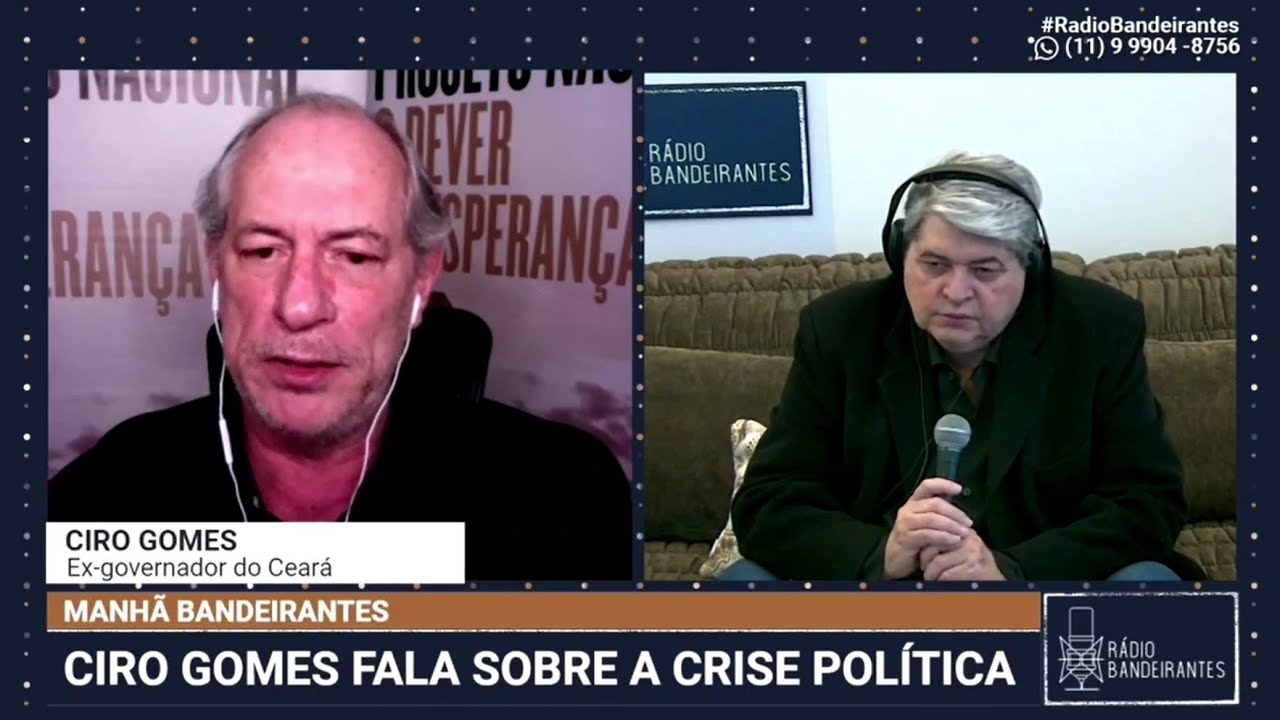 Ciro para Datena: “Prisão de Queiroz encolheu arrogância de Bolsonaro”