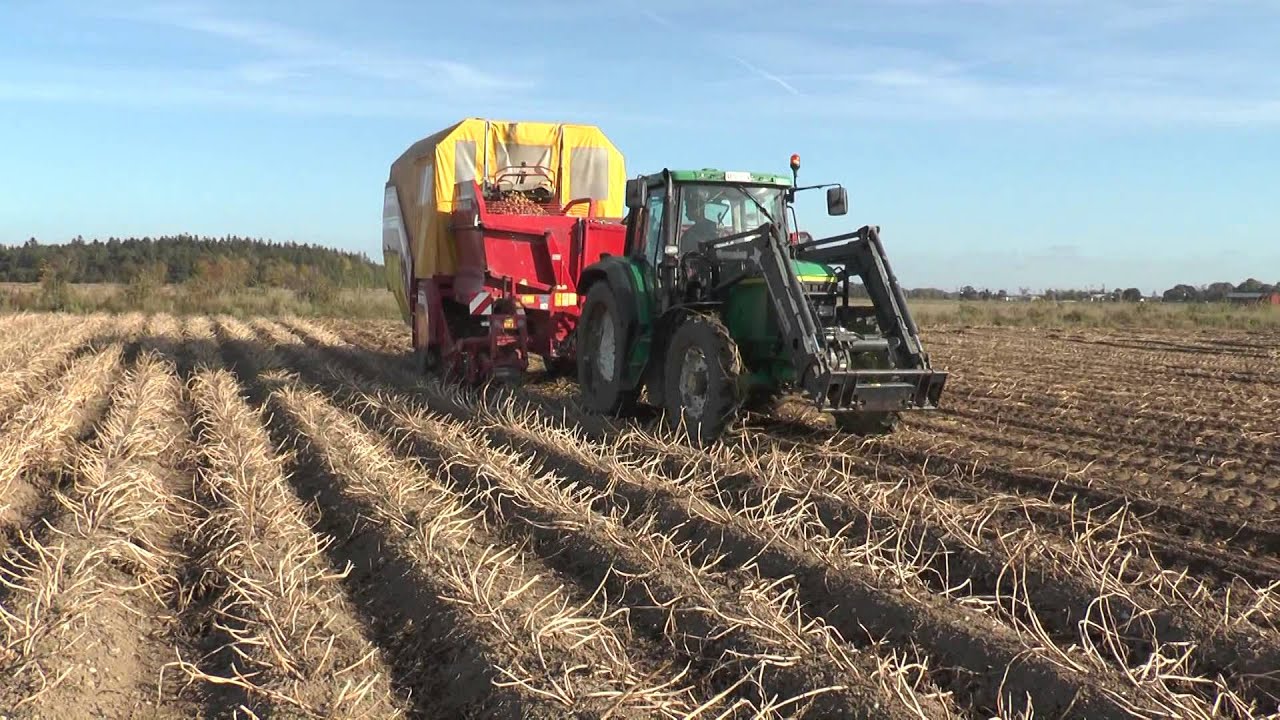 Potato Harvesting 2014 with John Deere 6610 and Grimme  SE 85 55 Full HD