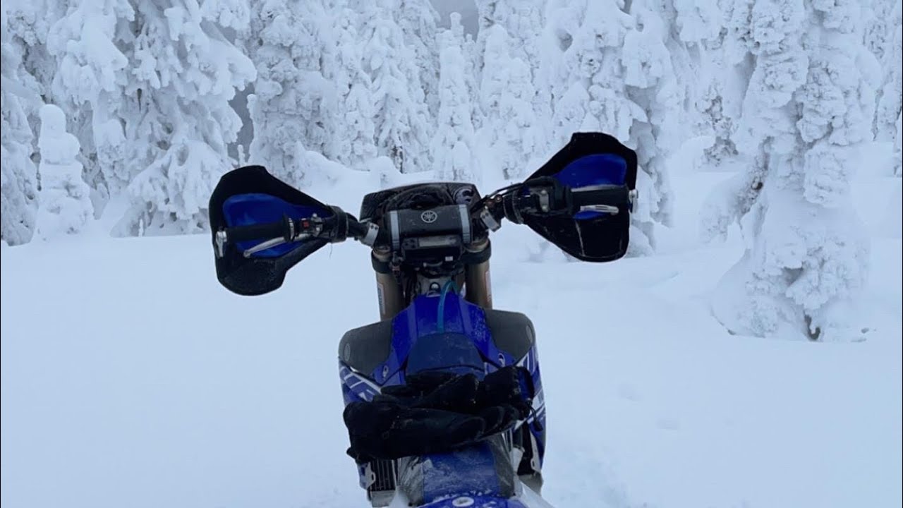 Wr 250 snowbike ride