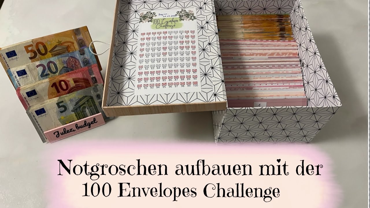 🌸 So baue ich meinen NOTGROSCHEN auf | 100 envelopes Challenge | Sparen mit der Umschlagmethode 🌸