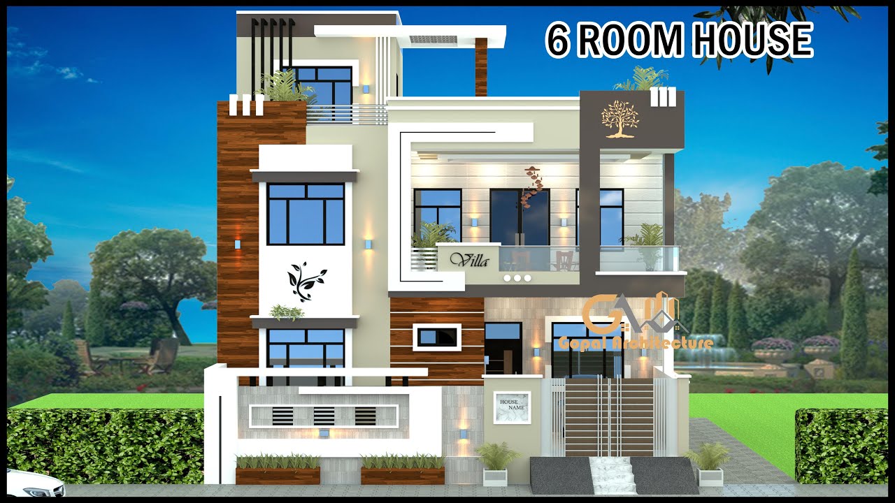 36x50 East Facing 3D House Design | 6 Room Latest Home with vastu| Villa Design | Gopal Architecture