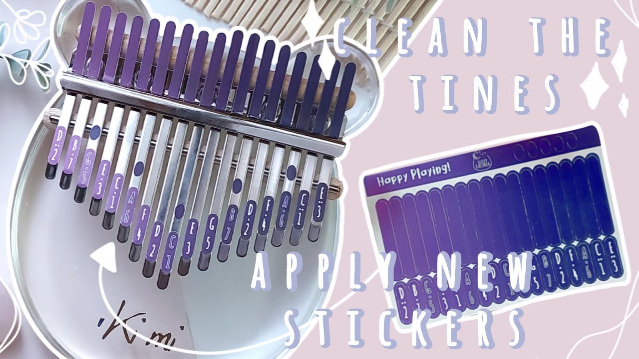 How I clean old sticker residue of my kalimba tines and apply new stickers | Kalimba tine sticker