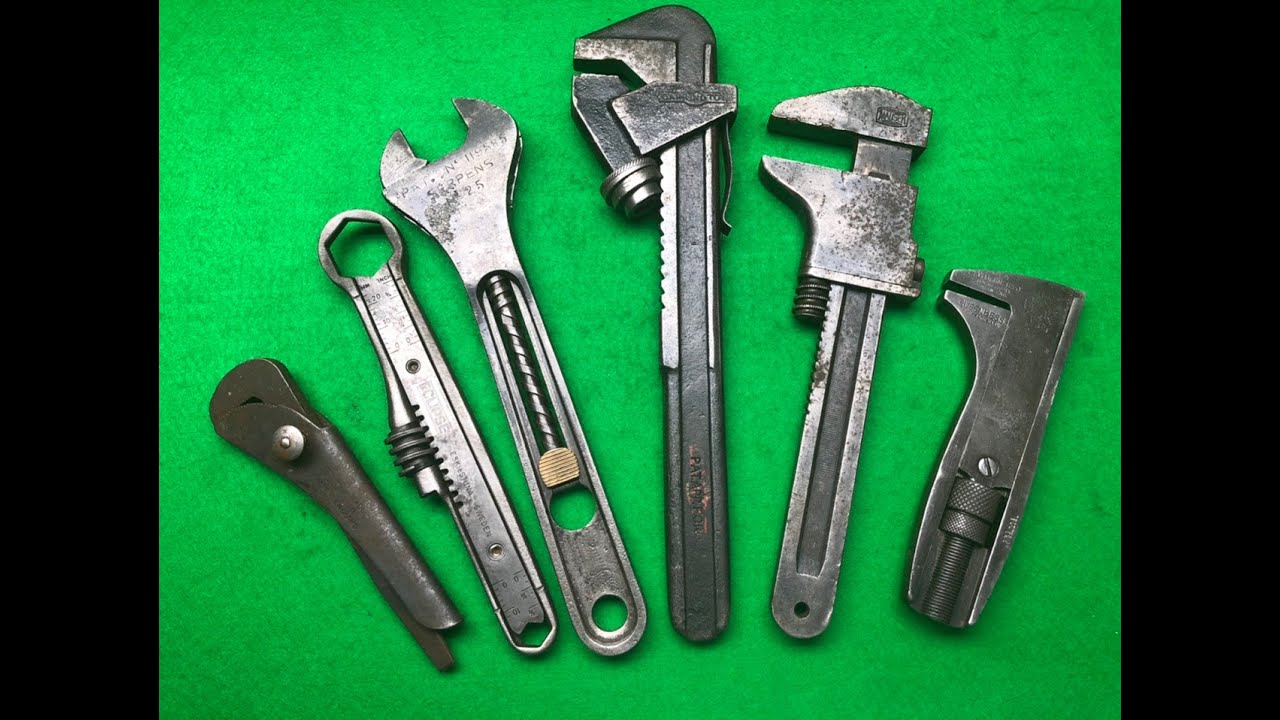 Tool haul Collection (9) Garrington eclipse and rare footprint  adjustable wrenches masseur spanner