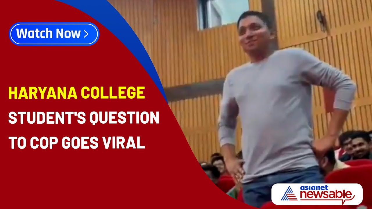 Haryana college student's question to cop goes viral; Watch