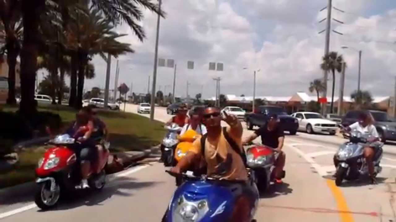 COCOA BEACH RIDE GY6 SCOOTERS PART 1