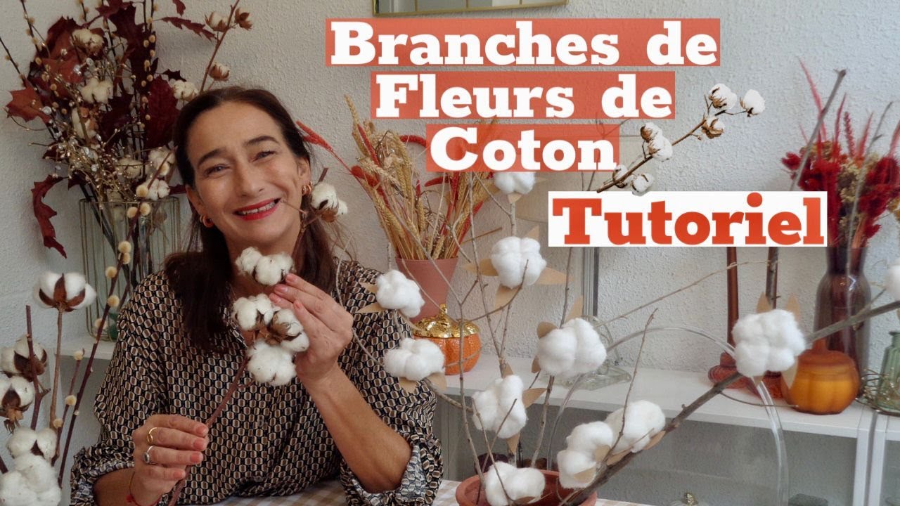 R&eacute;aliser des branches de fleurs de coton/DIY facile et pas ch&egrave;r//MarionEvents/2022​