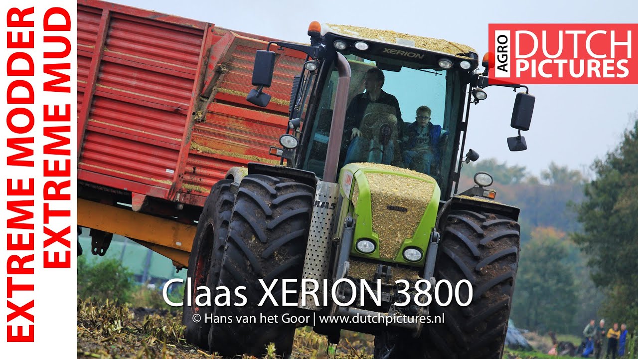 EXTREME MUD | Claas Xerion 3800 | John Deere 6850 chopper |harvesting maize|mais hakselen|modder