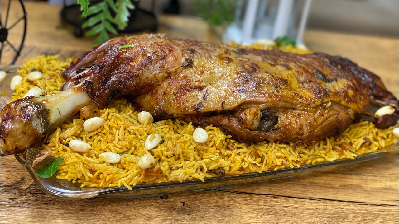 كتف خروف محمر  يذوووب في الفم  بخلطة ادوووخ 🐑🐏 و وصفة ارز روووعة