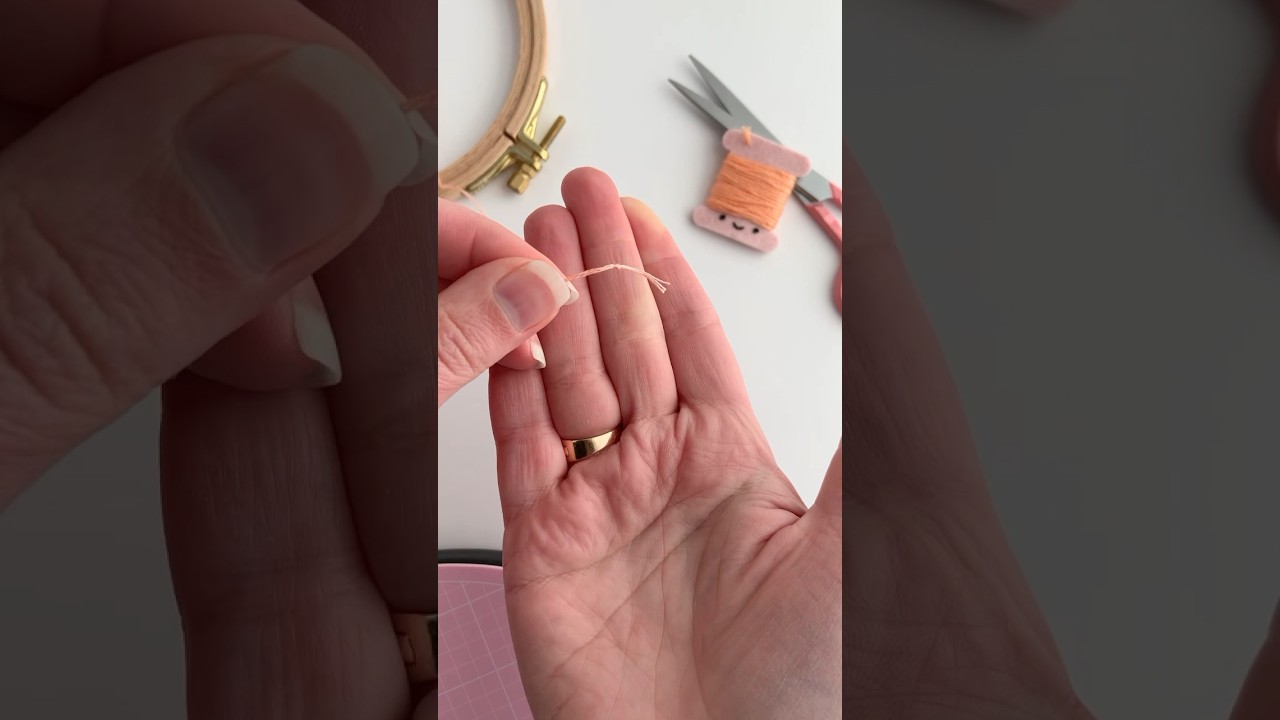 Which method do you use to tie a knot? #embroidery