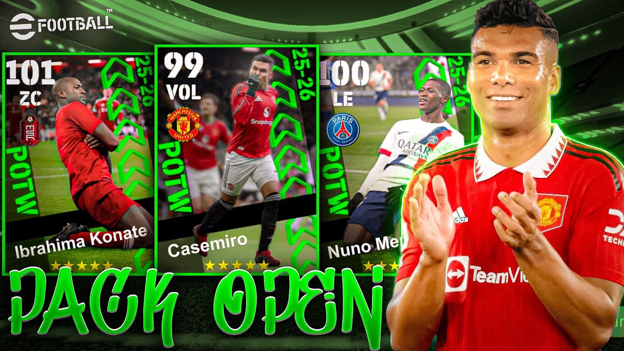 🔥 PACK OPEN EM BUSCA DO CASEMIRO 99 DA BOX DE POTW NO EFOOTBALL MOBILE 2026!!