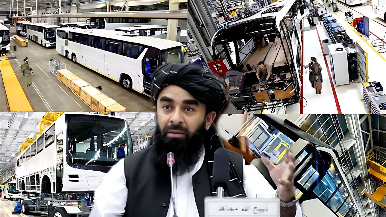 افتتاح اولین کارخانه اتوبوس سازی در افغانستان توسط ا.ا.ا The Taliban built a bus factory in Afghan