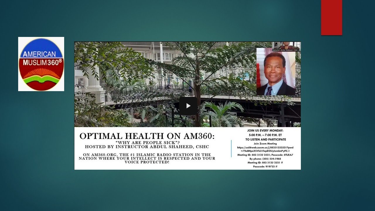 1/26/2026  Optimal Health – Host Abdul Shaheed