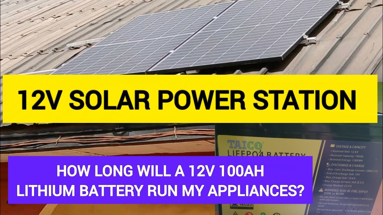 How long will a 12V 100Ah lithium battery run my applainces?
