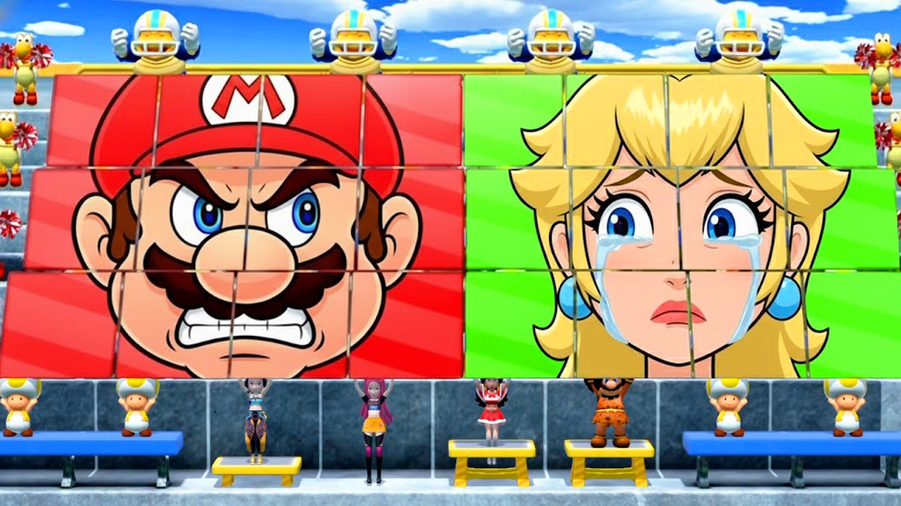 Super Mario Party Minigames - Zoey VS Mira VS Pauline VS Caveman Mario (Hardest Difficulty)