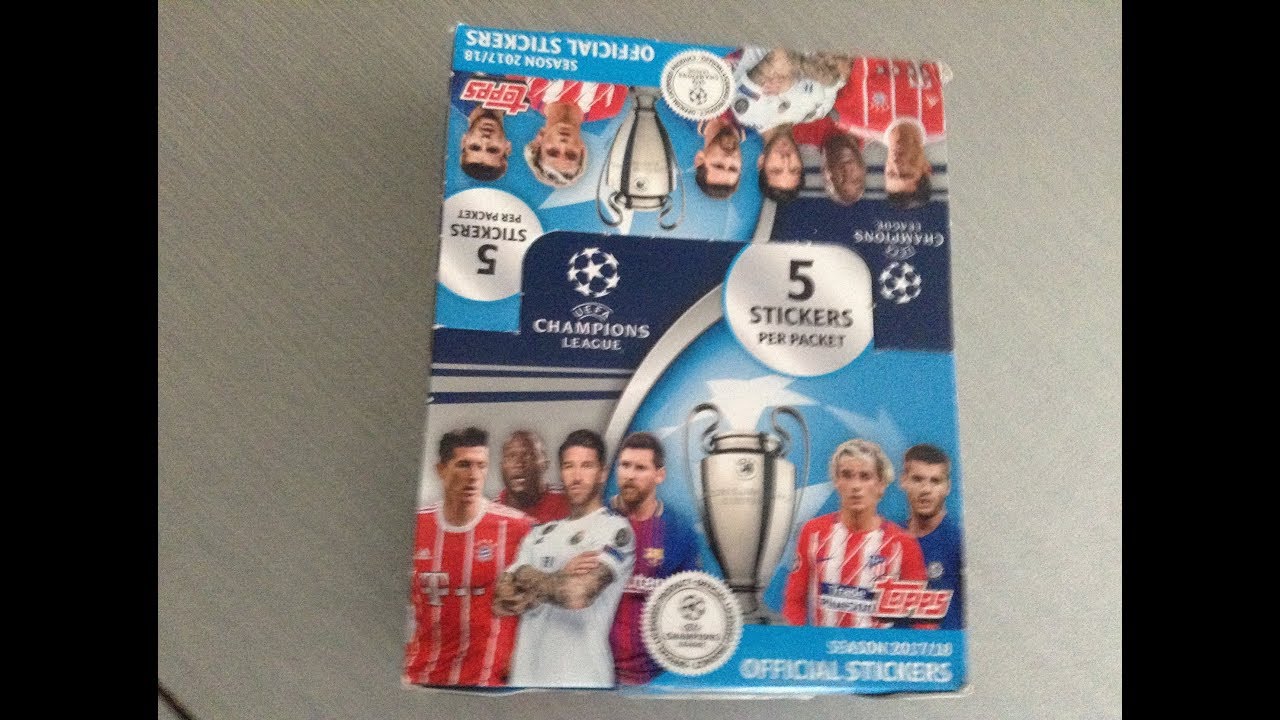 TOPPS CHAMPIONS LEAGUE STICKER COLLECTION 17/18 ***FULL BOX***