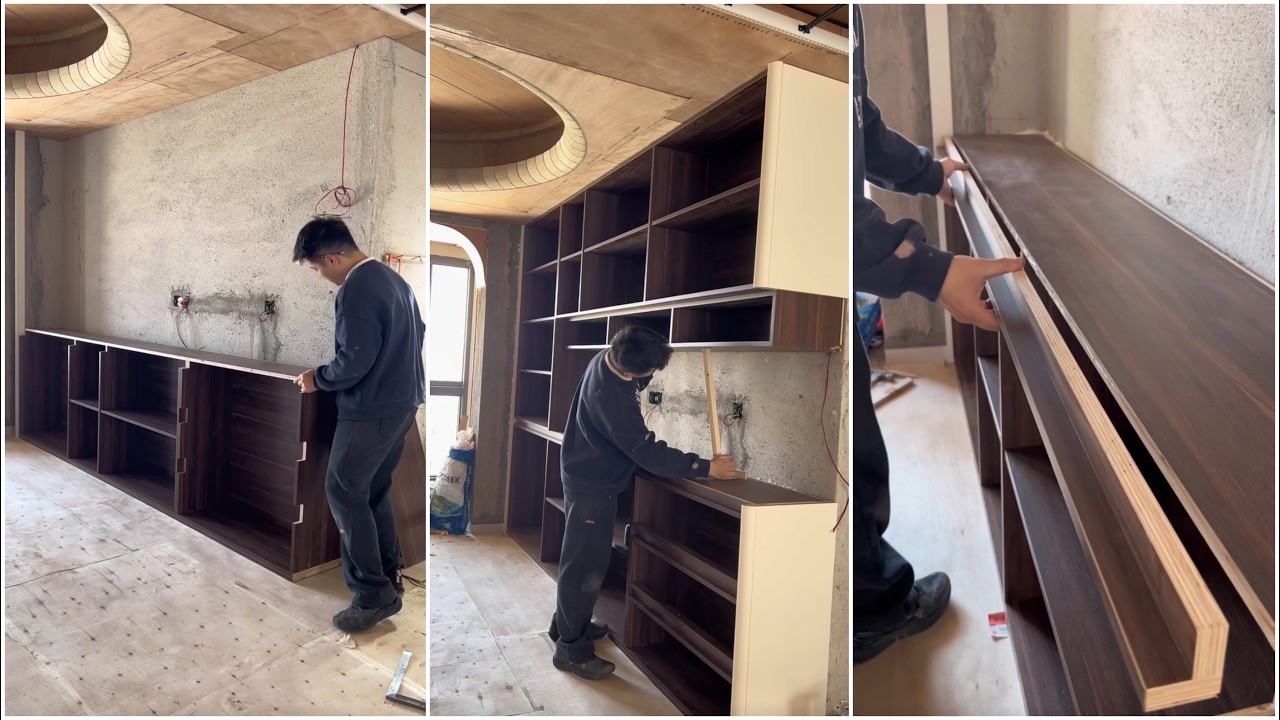 Wood Interior Cabinet Installation | Smart Woodworking Tips & Ideas