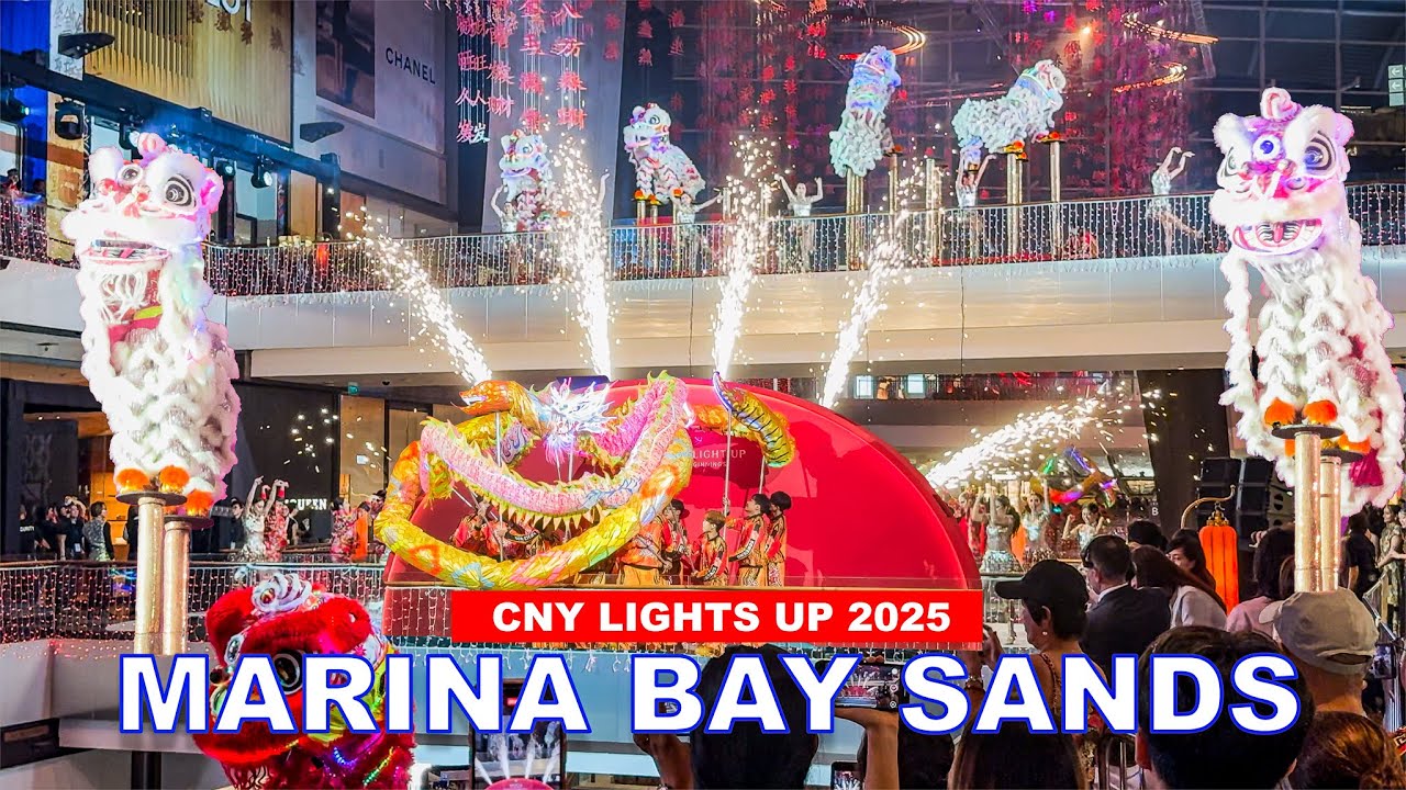 Marina Bay Sand Singapore Chinese New Year Light-Up 2025 | Year of the Snake🐍🧧🇸🇬