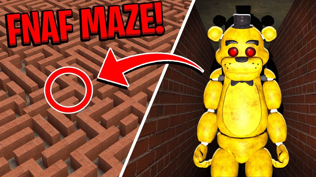 Stuck in a MAZE with FNAF ANIMATRONICS! *MULTIPLAYER*