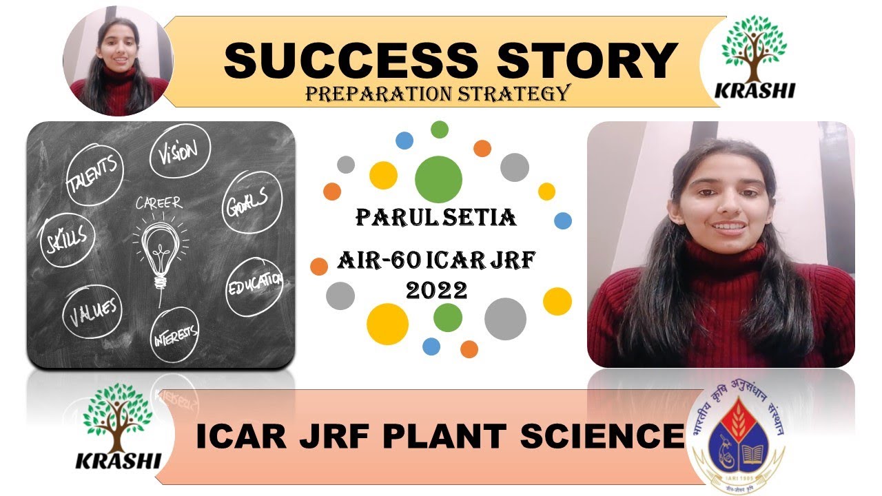 SUCCESS STORY OF PARUL SETIA AIR-60 JRF PLANT SCIENCE #icarplantscience #icar #icarjrf #genetics