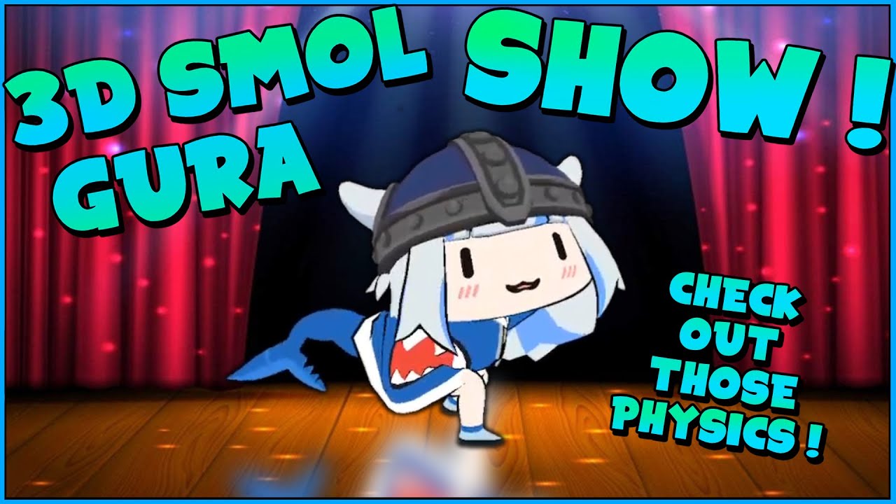 Smol 3D Gura in VR - Makes fun of Trolls, Dances, Flips, and Squats !