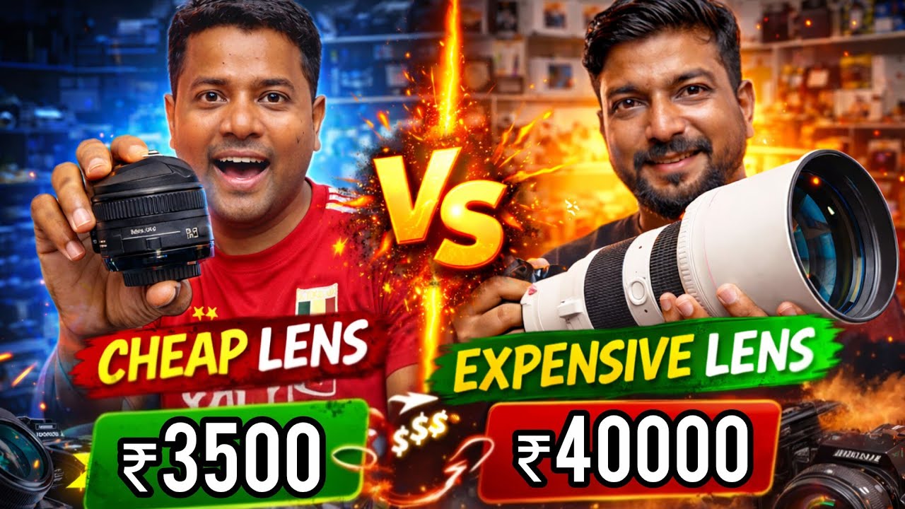 Cheap vs Expensive Camera Lens – ₹3500 Only | Kolkata Metro Goli Camera Market