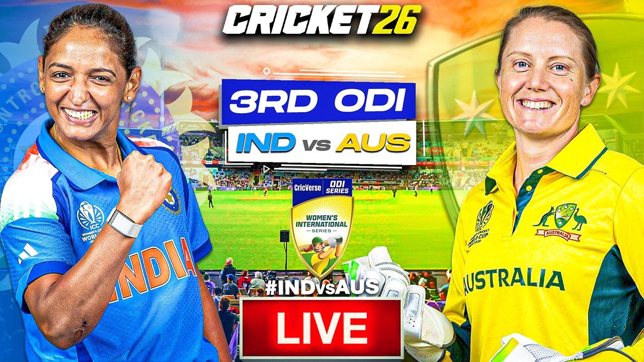 🔴 India W vs Australia W 3rd ODI Live | IND W vs AUS W 2026 | Cricket 26 Gameplay | CricVerse