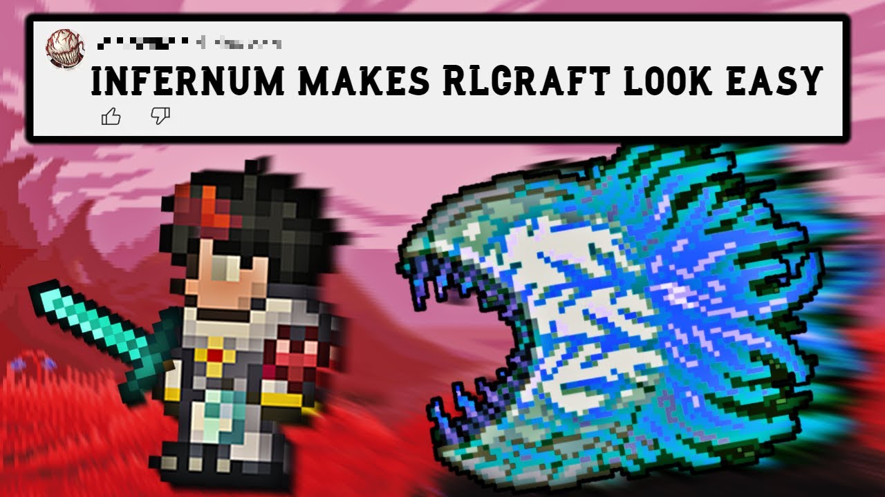 Minecraft Player tries Terraria INFERNUM for the First Time