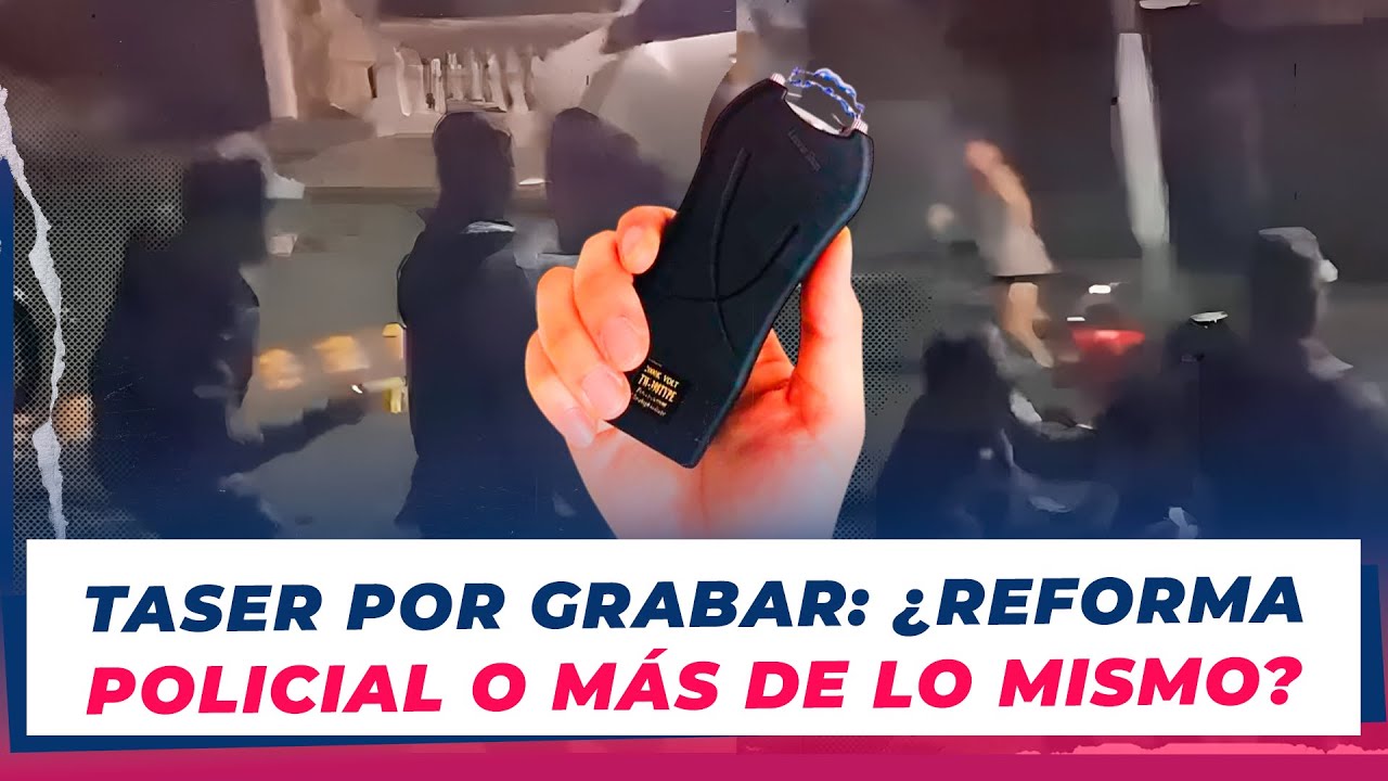 Video muestra a joven impactado con Taser mientras grababa operativo policial