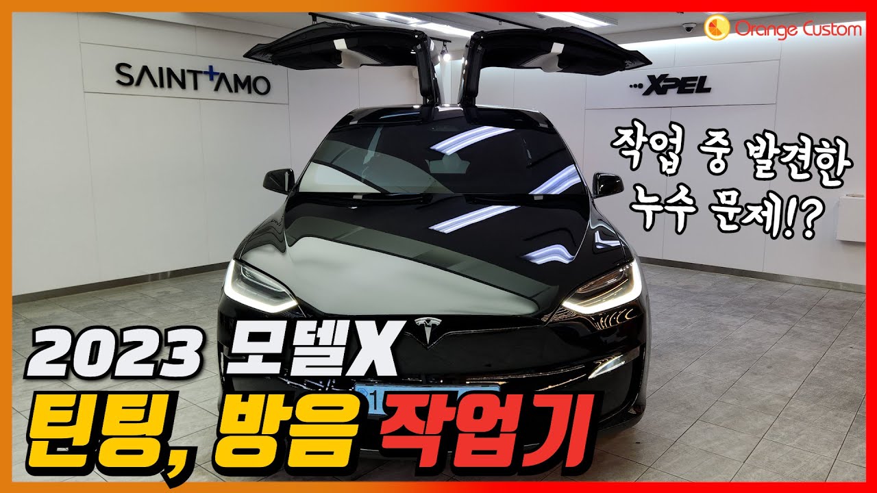 신형 테슬라 모델X 틴팅, 방음 중