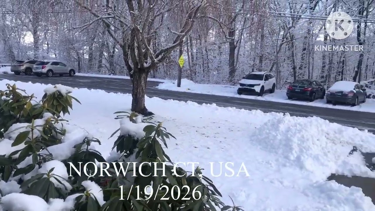 SNOWING NORWICH CT, USA