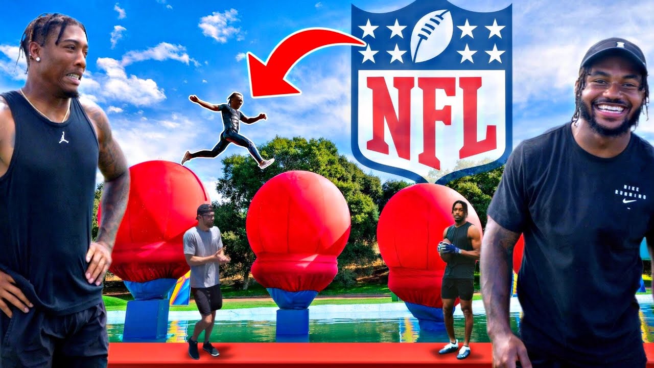 I MADE THE GREATEST NFL OBSTACLE COURSE AND WENT 1 ON 1 VS NFL STARS!!