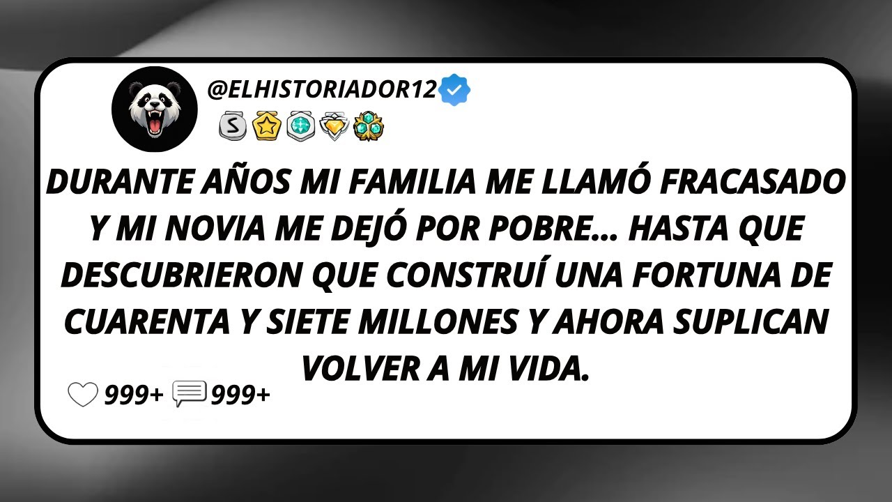 Durante Años Mi Familia Me Llamó Fracasado Y Mi Novia Me Dejó Por Pobre… Hasta Que Descubrieron...