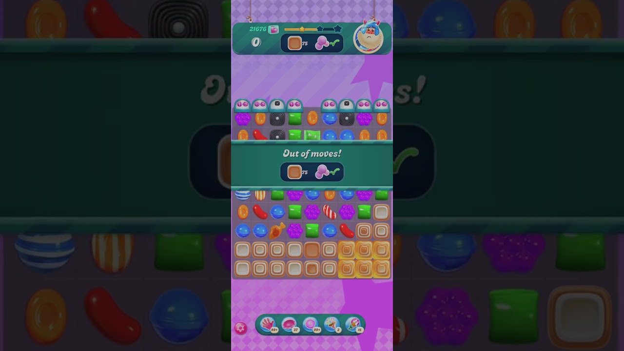 Candy Crush Level 21676 with boosters 