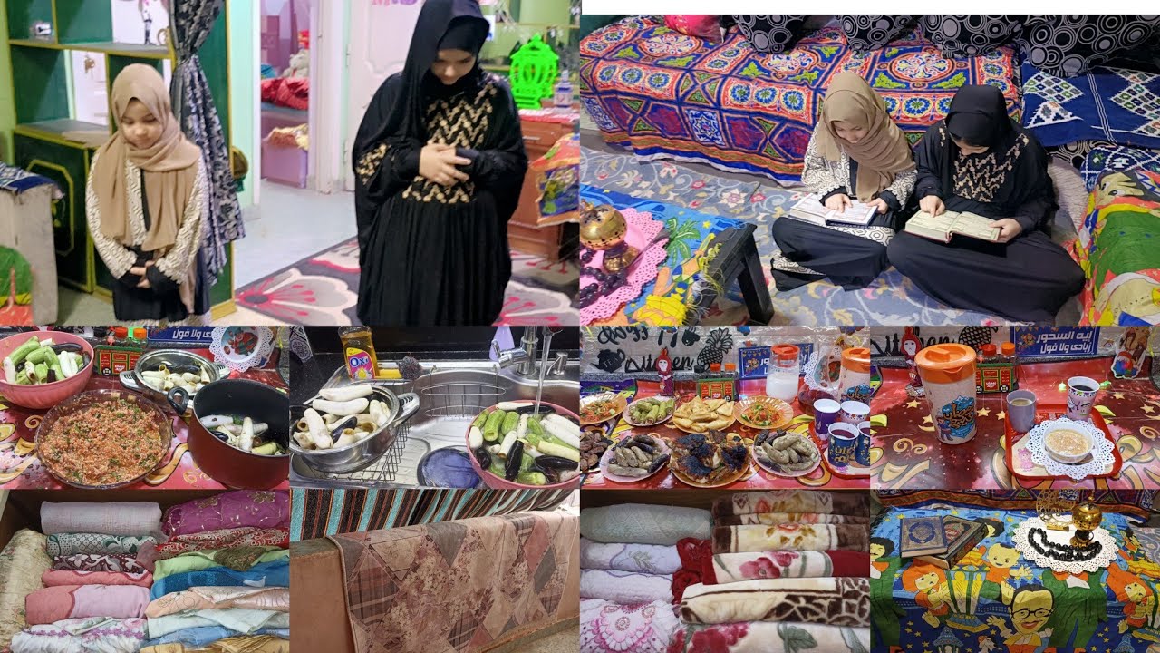 يومنا الحقيقي في رمضان مع بناتي الحلوين 🙈اول مابفتح عيوني بشيل هم الفطار عملتلهم وليمة علي الفطار ❤