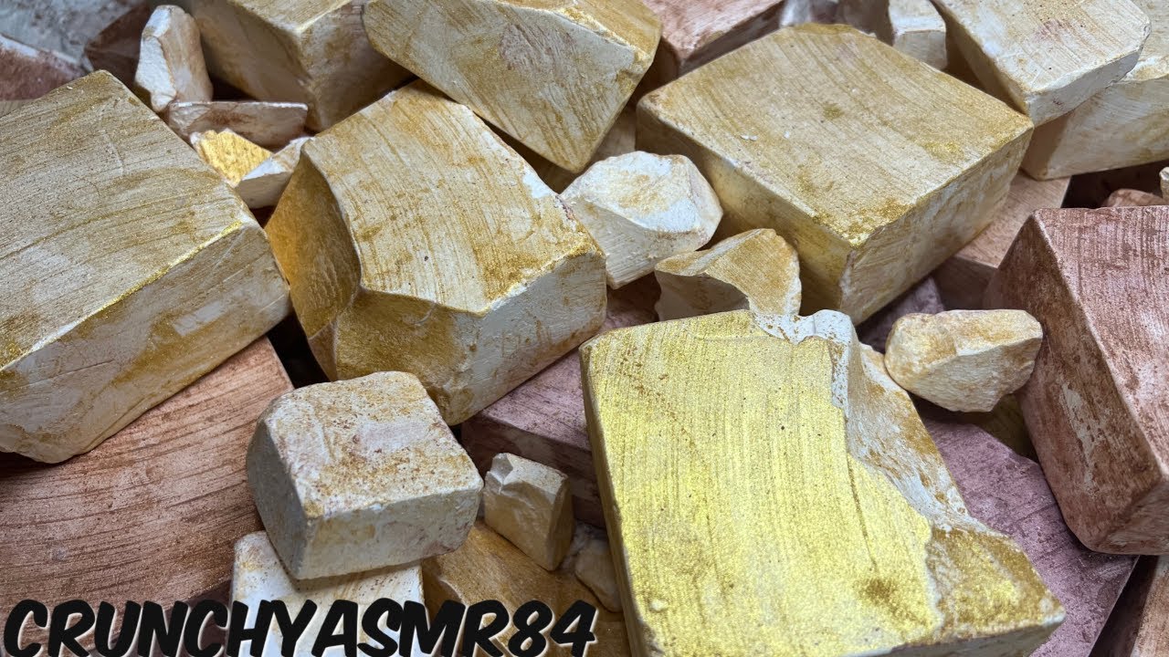 Gold & Bronze Fresh Chalk Crush | Oddly Satisfying | ASMR | Sleep Aid