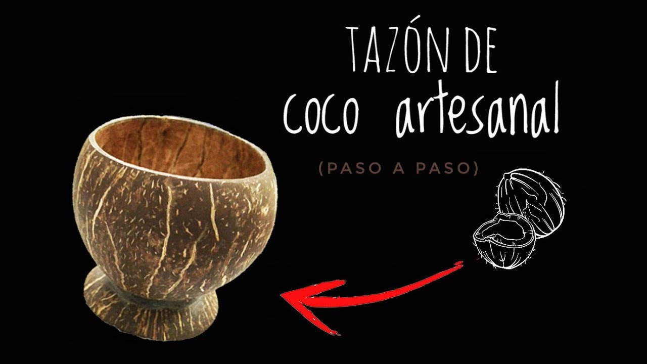 Como hacer Tazón de Coco artesanal #tutorial #bowldecoco #bowl #macetero #coconutbowl #diy #craft
