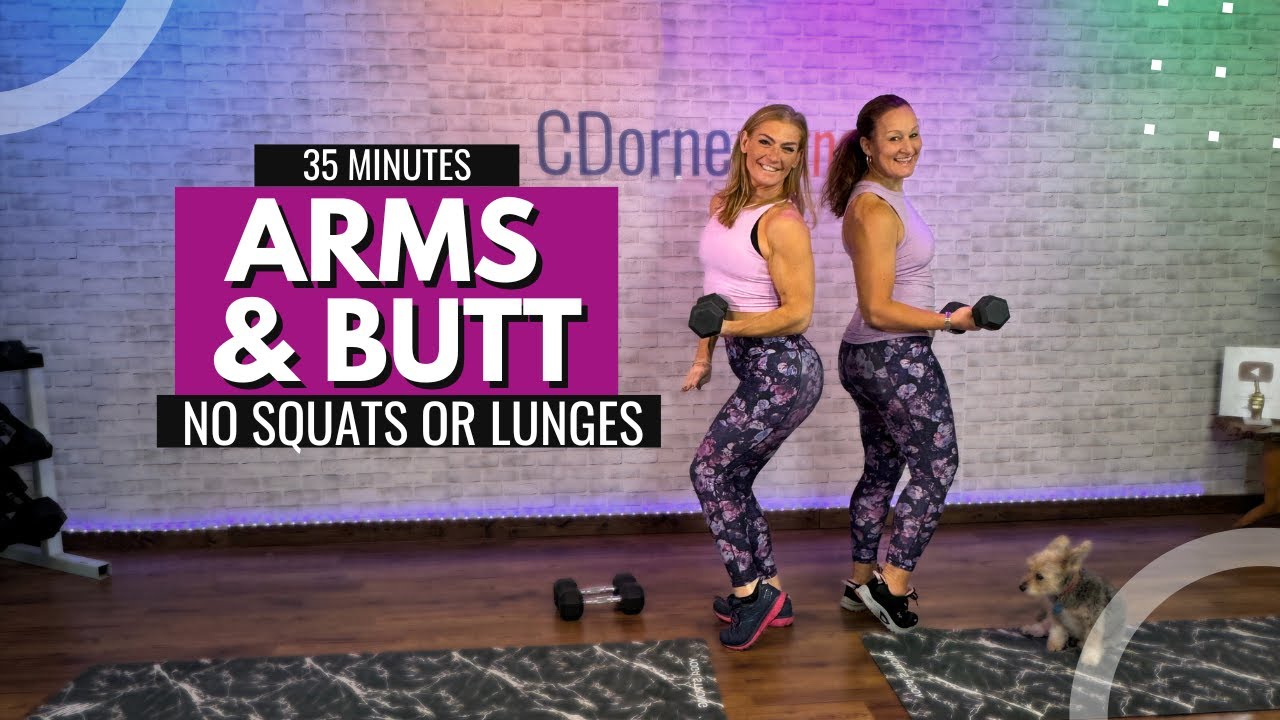 Shape your ARMS AND BUTT with this 35 Min Strength WORKOUT with Dumbbells!