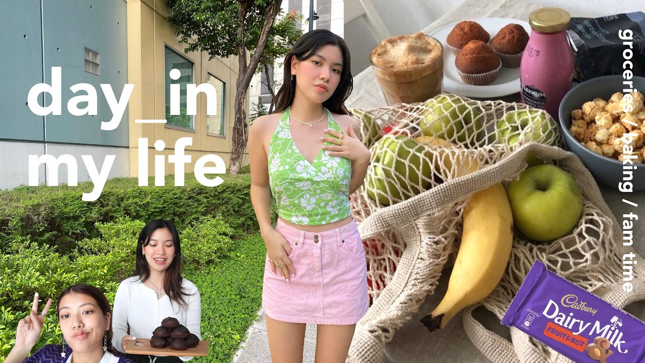 day in my life | groceries, q&a, baking with my sis & fam time!