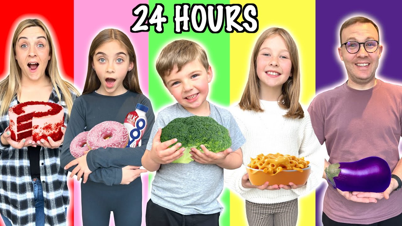 EATING only ONE COLOUR food for 24hours!!