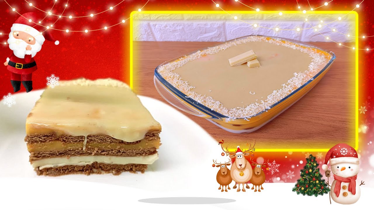 POSTRE RAPIDO para hacer en NAVIDAD, sin horno, RECETA FACIL EN 5 MINUTOS!!!