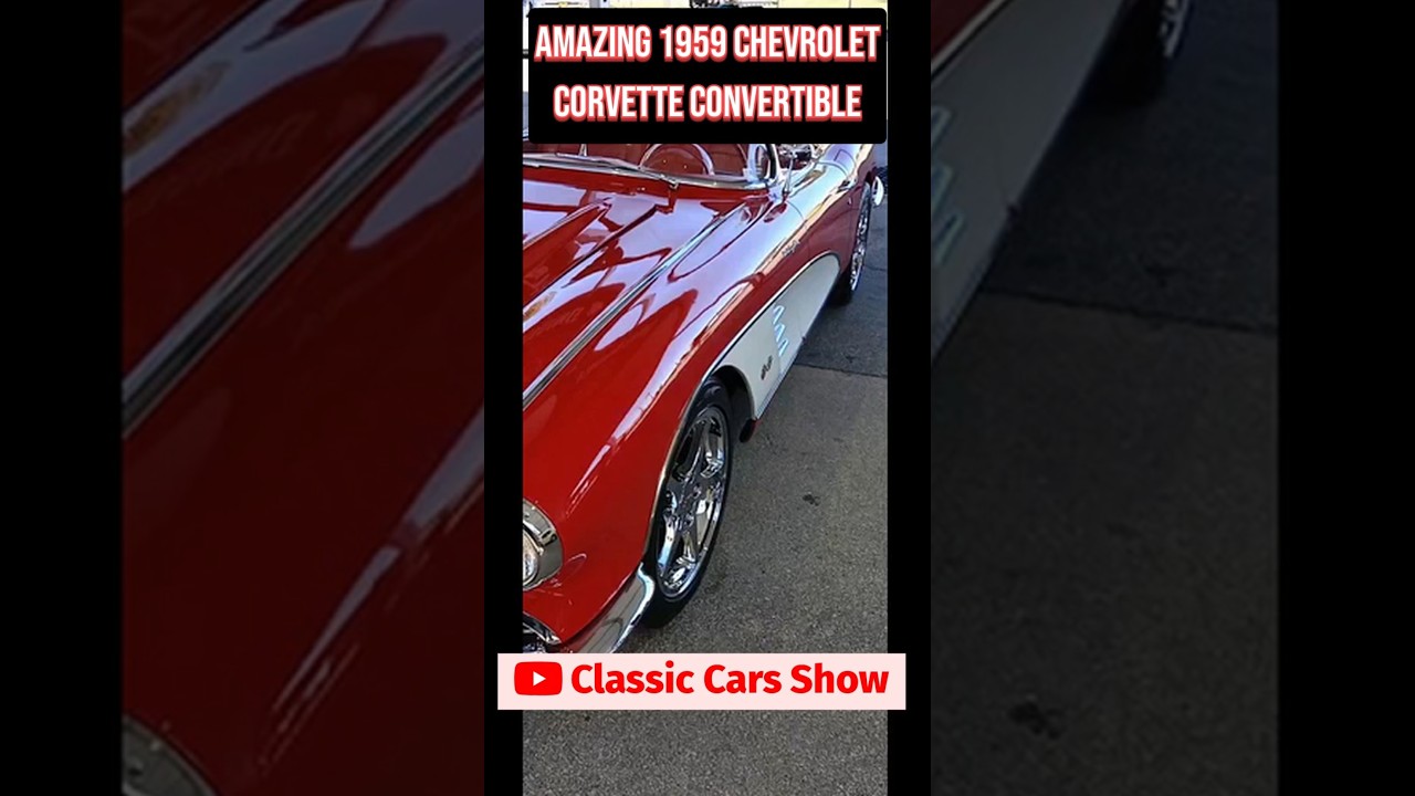 Потрясающий кабриолет Chevrolet Corvette 1959 года #шорты #классическиеавтомобили
