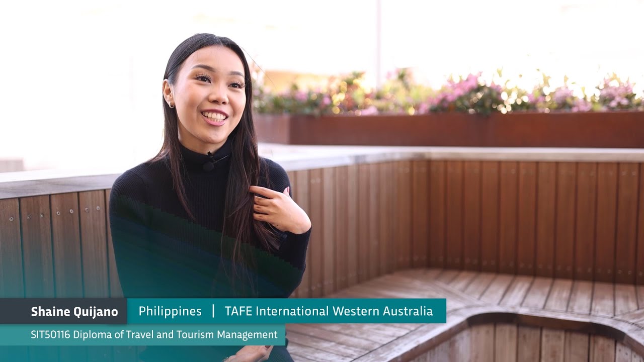 Shaine talks about studying travel and tourism management with TAFE International Western Australia