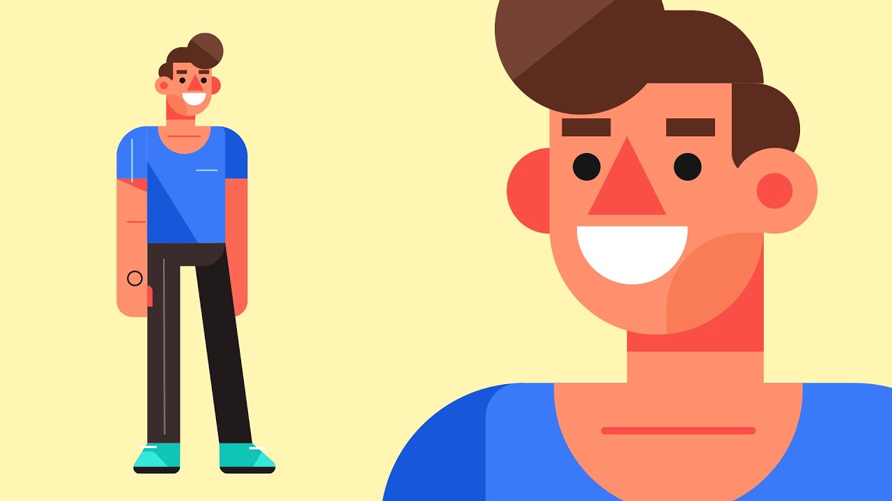 How to Draw 2d Full Body Character Design SUPER EASY in iPad Adobe Illustrator