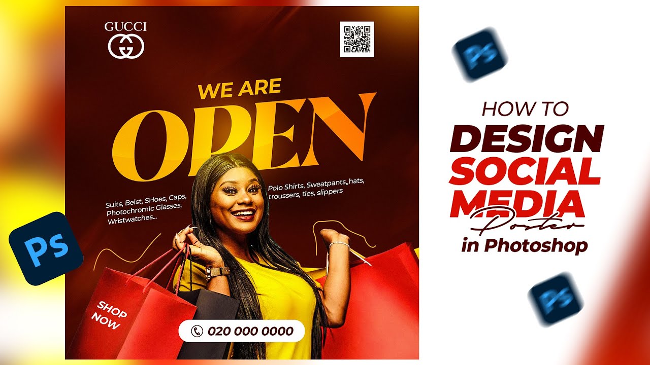 Create Eye-Catching Social Media Flyer Design in Photoshop – Easy Step-by-Step Guide!