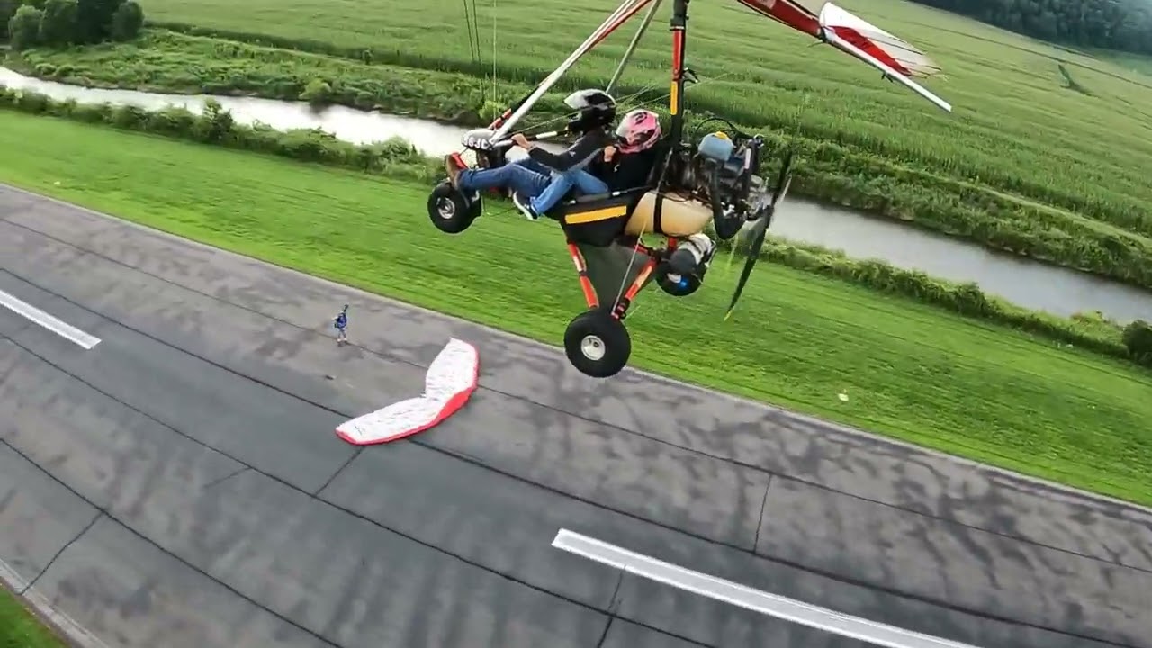 A sweet, young lady gets her first flight at the Moonshiner's Fly In 2024!