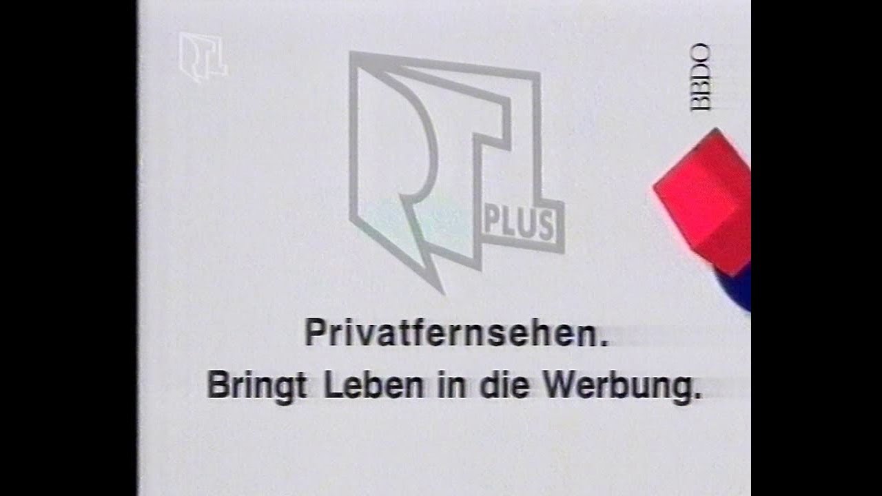 RTL Plus Werbung (August 1992)