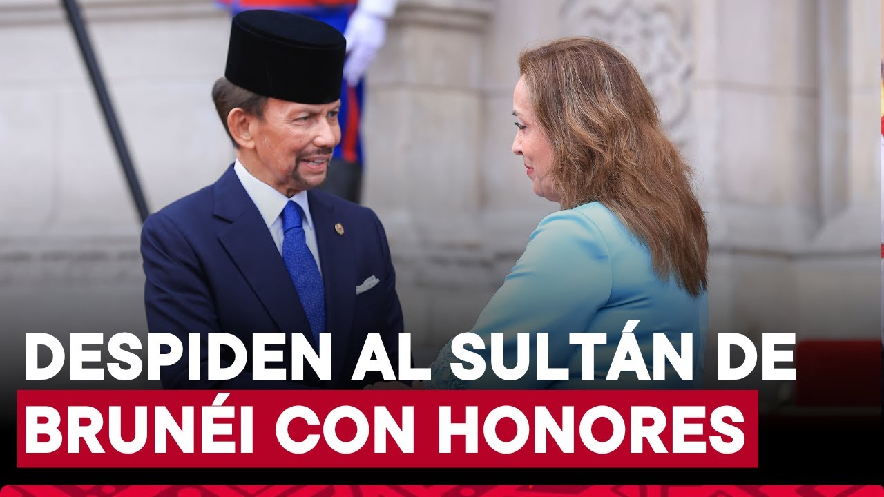 Así despidió la presidenta Dina Boluarte al sultán de Brunéi tras su visita de Estado a Perú