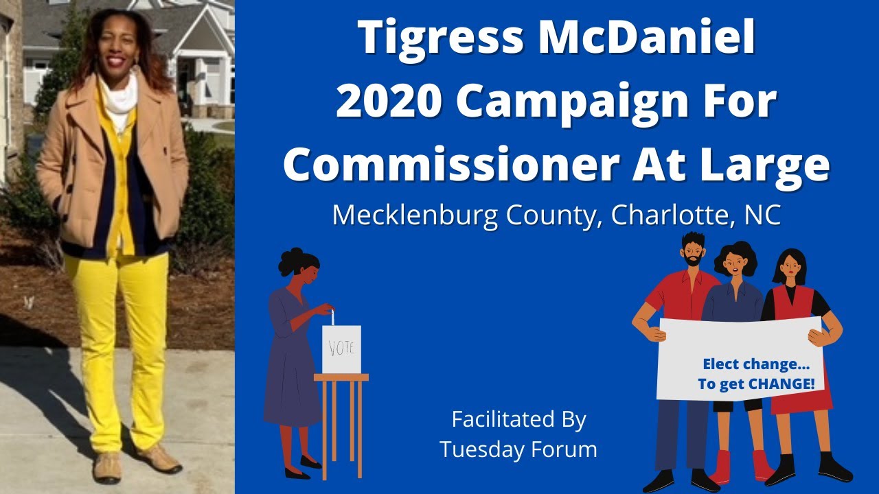 Tigress McDaniel Answers Questions at 2019 Tuesday Forum Meck Commissioners At Large Candidate Forum